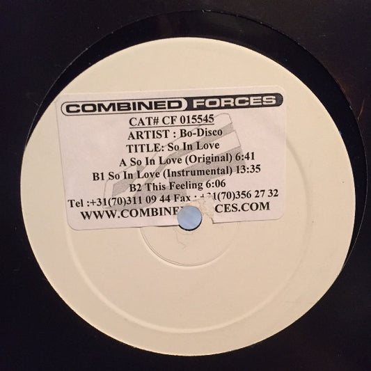 Bo-Disco : So In Love (12", W/Lbl, Sti)