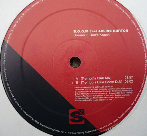 B.O.O.M. : Sooner (I Don't Know) (12", Promo)