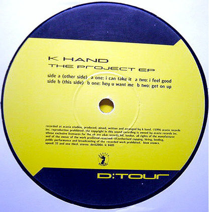 K Hand* : The Project EP (12", EP)