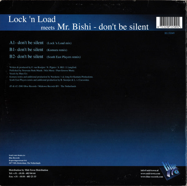 Lock 'N Load Meets Mr. Bishi : Don't Be Silent (12")