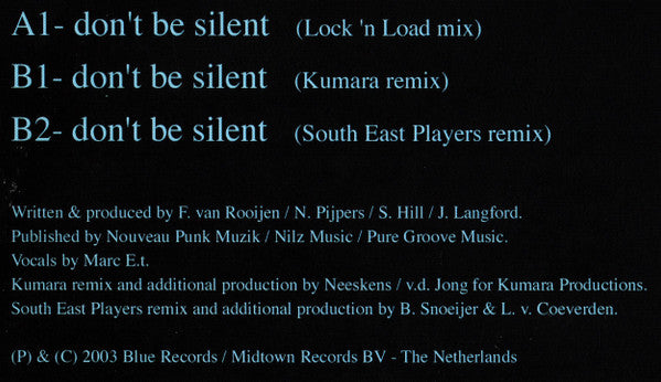 Lock 'N Load Meets Mr. Bishi : Don't Be Silent (12")