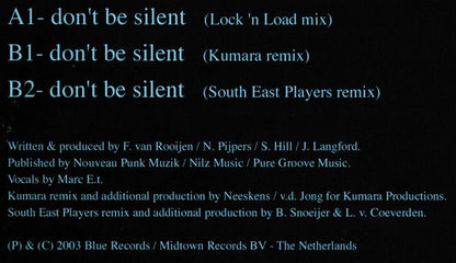 Lock 'N Load Meets Mr. Bishi : Don't Be Silent (12")