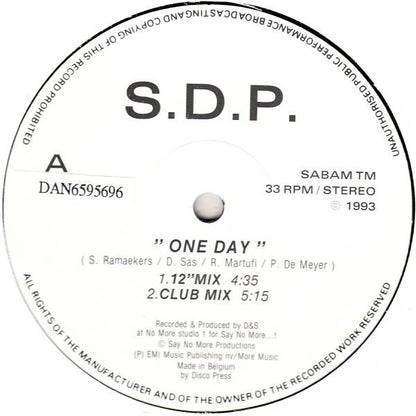 Soul Dance Project : One Day (12", Promo)