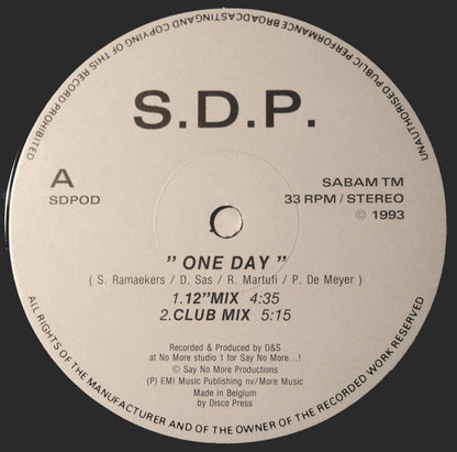 Soul Dance Project : One Day (12", Promo)