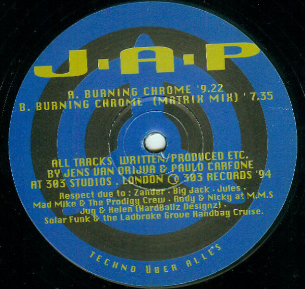 J.A.P. : Burning Chrome (12")