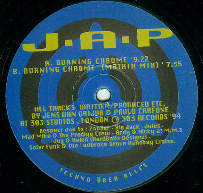 J.A.P. : Burning Chrome (12")
