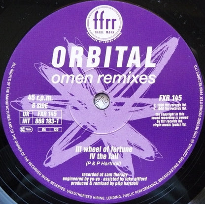 Orbital : Omen Remixes (12", Single)