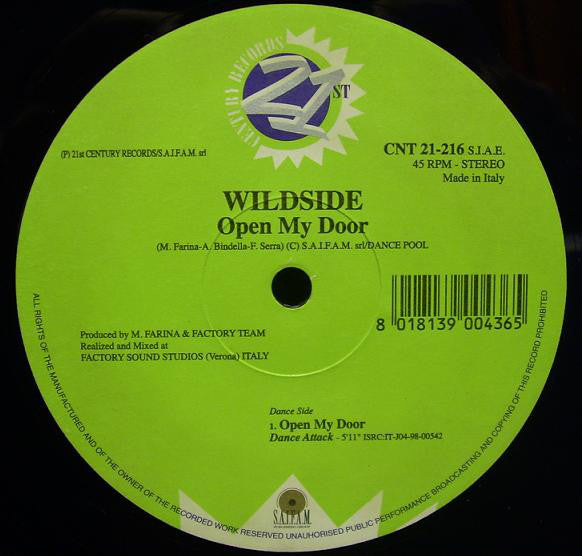 Wildside : Open My Door (12")