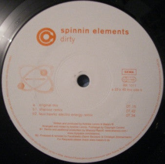 Spinnin Elements : Dirty (12")