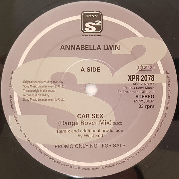 Annabella Lwin : Car Sex (12", Promo)