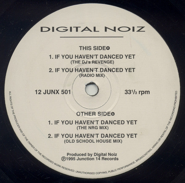 Digital Noiz : If You Haven't Danced Yet (12")