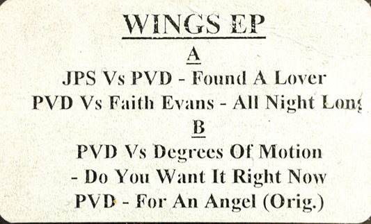 Paul Van Dyk - Wings EP (Found a Lover) 12" White Label