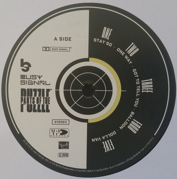 Busy Signal : Parts Of The Puzzle (LP, Album)